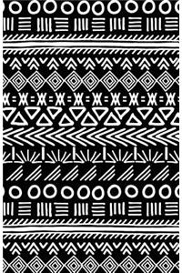 Bullet Journal Tribal Art Pattern Black and White
