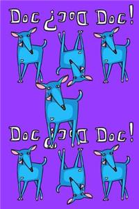 Bullet Journal Notebook for Dog Lovers, Blue Dogs in a Row 4