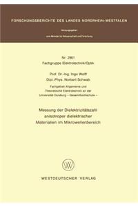 Messung der Dielektrizitätszahl anisotroper dielektrischer Materialien im Mikrowellenbereich