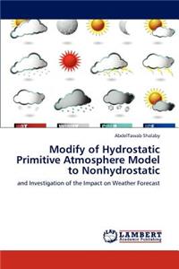 Modify of Hydrostatic Primitive Atmosphere Model to Nonhydrostatic