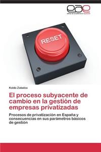 proceso subyacente de cambio en la gestión de empresas privatizadas