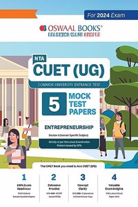 Oswaal NTA CUET (UG) 5 Mock Test Sample Question Papers Entrepreneurship (2024)