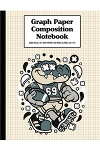 Graph Paper Composition Notebook Quad Rule 5x5 Grid Paper - 150 Sheets (Large, 8.5 x 11