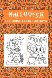 Halloween coloring book for boys