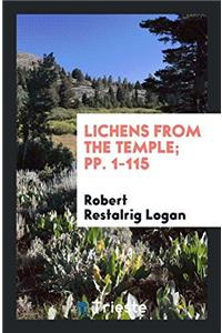 Lichens from the Temple; pp. 1-115