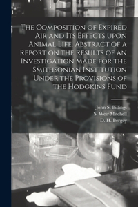 Composition of Expired Air and Its Effects Upon Animal Life. Abstract of a Report on the Results of an Investigation Made for the Smithsonian Institution Under the Provisions of the Hodgkins Fund