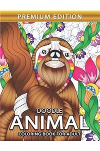 Doodle Animal Coloring book for Adults