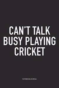 Can't Talk Busy Playing Cricket