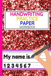 Handwriting Practice Paper Workbook