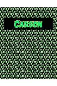120 Page Handwriting Practice Book with Green Alien Cover Carson