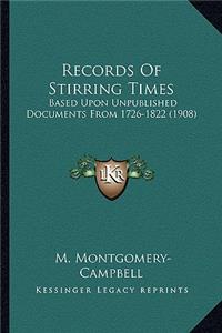 Records Of Stirring Times