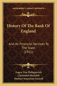 History Of The Bank Of England