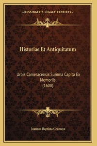 Historiae Et Antiquitatum