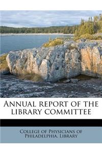 Annual Report of the Library Committee