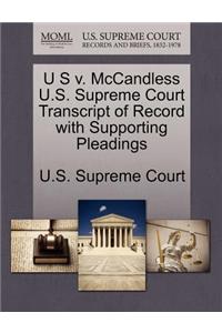 U S V. McCandless U.S. Supreme Court Transcript of Record with Supporting Pleadings