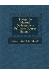 Precis de Manuel Operatoire