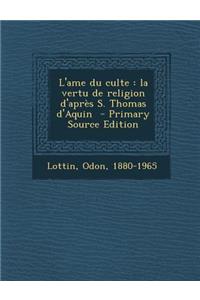 L'ame du culte