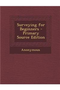 Surveying for Beginners - Primary Source Edition