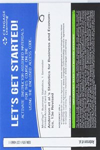 Mindtap Business Statistics with Xlstat, 1 Term (6 Months) Printed Access Card for Anderson/Sweeney/Williams/Camm/Cochran's Statistics for Business & Economics, Revised, 13th