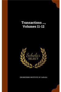 Transactions ..., Volumes 11-12