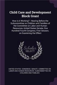 Child Care and Development Block Grant