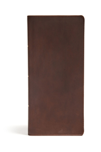 CSB Ultrathin Reference Bible, Brown Genuine Leather