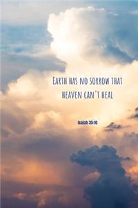 Earth has no sorow that heaven can't heal - Isaiah 35