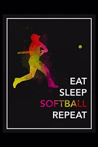 Eat Sleep Softball Repeat