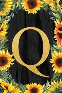 Q - Monogrammed Sunflower Journal
