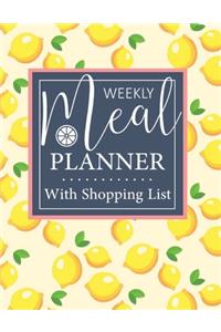 meal planner with shopping list track and plan your meals weekly for diet weight loss