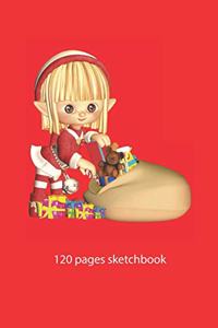 christmas notebook girl sketchbook