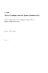 Active Minimization of Energy Density in Three-Dimensional Enclosures