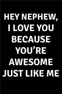 Hey Nephew I Love You Because You're Awesome Just Like Me