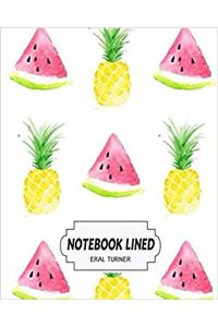 Notebook Lined Fruity: Notebook Journal Diary