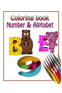 Coloring book, Number & Alphabet