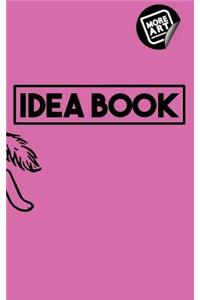 Idea Book / Happy Wolf (Series 1) / Writing Notebook / Blank Diary / Journal / Paperback / Lined Pages Book - 100 Pages / 5 X 8 / Hot Pink Lavender Fuschia