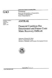 Amtrak: Financial Condition Has Deteriorated and Future Costs Make Recovery Difficult