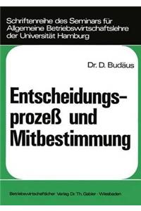 Entscheidungsprozeß Und Mitbestimmung: Ein Beitrag Zur Grundlagendiskussion Um Die Demokratisierung Von Unternehmungen