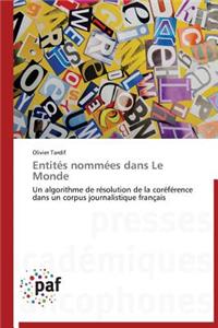 Entités Nommées Dans Le Monde