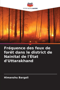 Fréquence des feux de forêt dans le district de Nainital de l'État d'Uttarakhand