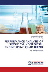Performance Analysis of Single Cylinder Diesel Engine Using Quad Blend