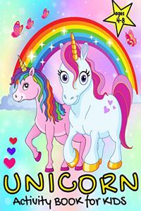 UNICORN Activity Book for Kids ages 4-8