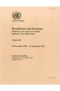 Resolutions and Decisions Adopted by the General Assembly