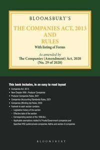 Bloomsbury's The Companies Act, 2013 and Rules, 6e