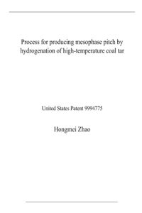 Process for producing mesophase pitch by hydrogenation of high-temperature coal tar