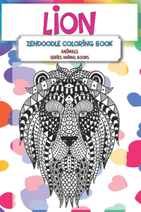 Zendoodle Coloring Book Series Animal Books - Animals - Lion