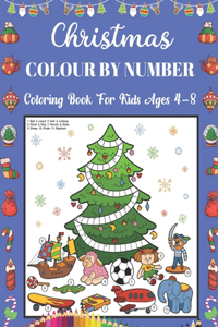 Christmas Colour By Number Coloring Book For Kids Ages 4-8