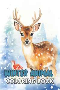 Winter Animal Coloring Book for Adults