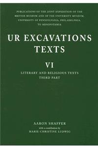 Ur Excavations Texts Volume VI