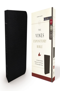 NKJV, the Vines Expository Bible, Bonded Leather, Black, Red Letter Edition
